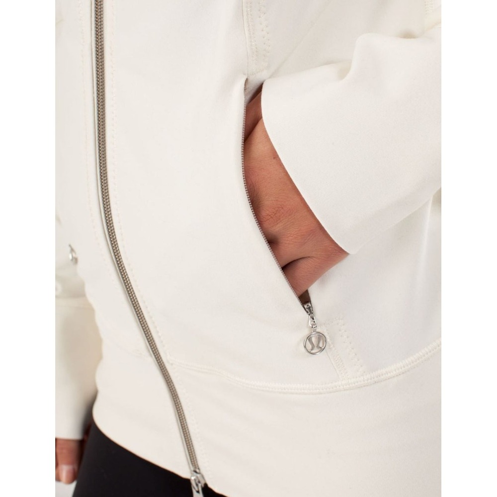 Lululemon Daily Yoga Jacket Women 4‎ Polar Cream White Athleisure Loungewear EUC - Picture 9 of 9